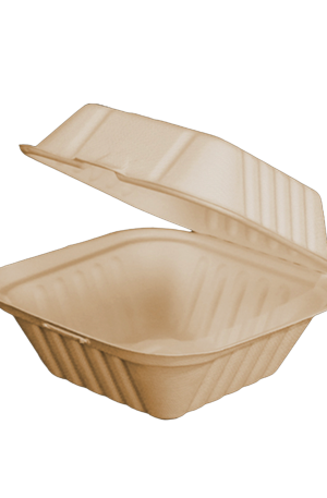 Caja Hamburguesa 6x6 Bagazo de Caña