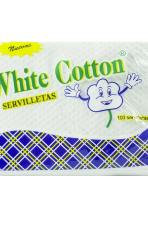 Servilleta White Cotton Cuadrada