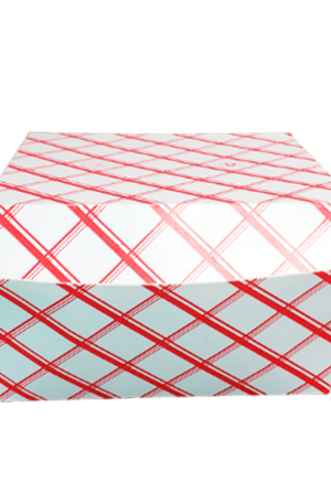 Caja para hamburguesa franjas rojas