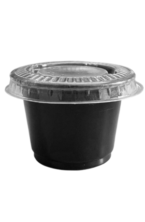 Envase/Vasito Souffle Negro 1 oz