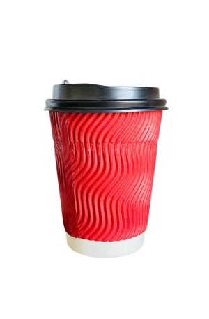 Vaso 8 oz Corrugado Rojo