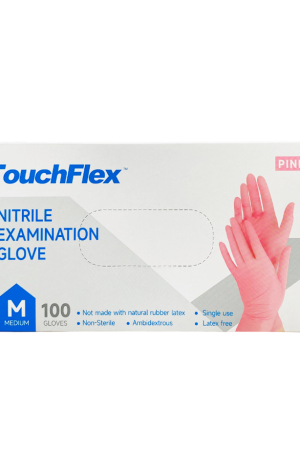 Guantes de Nitrilo Rosado Talla M