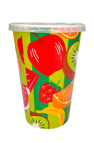 Vaso 12 oz para Bebida Fría con Tapa