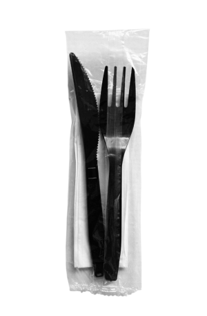 Tenedor, Cuchillo y Servilleta Empaquetado